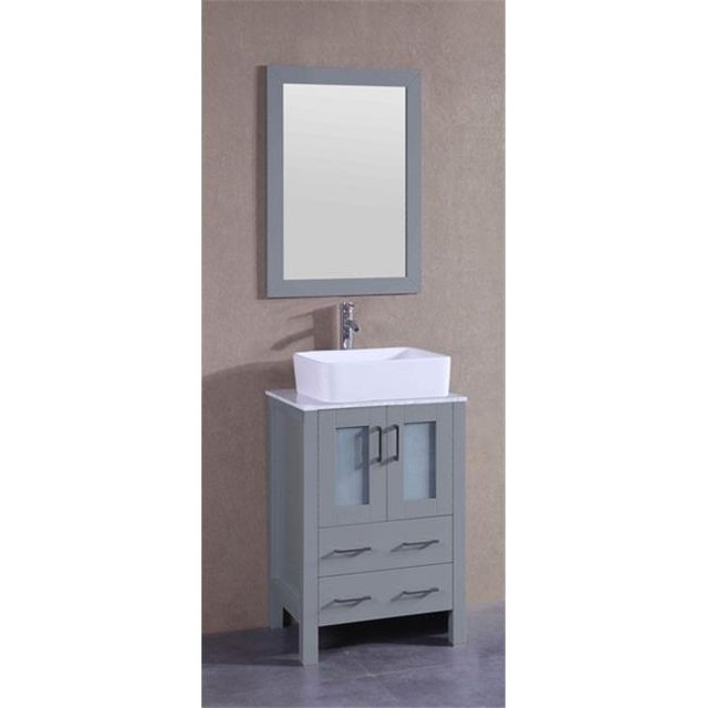 Mercury Import Group AGR124RCCM Ensemble de Vanité Simple 24 Pouces - Gris