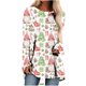 thumbnail image 2 of ICHUANYI Liquidación Camiseta de manga larga con estampado navideño y cuello redondo para mujer ICHUANYI WER202308245243, 2 of 5