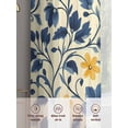 thumbnail image 6 of Spring Botanical Art Sheer Curtains 63 Inch Length 2 Panels Set, Spring Floral Summer Flower Voile Window Treatment Rod Pocket Curtains Sheers Drapes for Bedroom/Living Room/Kitchen 52x"63"x2, 6 of 7