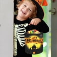 thumbnail image 3 of KeirineCC Halloween Candy Bucket with LED Light Halloween Basket, Candy Bags Reusable Tote Bag Pumpkin Candy Gift Baskets for Kids Party Supplies - A, 3 of 5