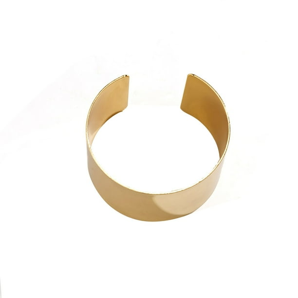 Pulsera Retro Geométrica Brillante con Diseño Pulsera Ancha para Mujer 1pcs