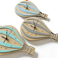 thumbnail image 3 of Hot Air Balloon Shaped Mute Wall Clock for Home Office, Blue, 3 of 9