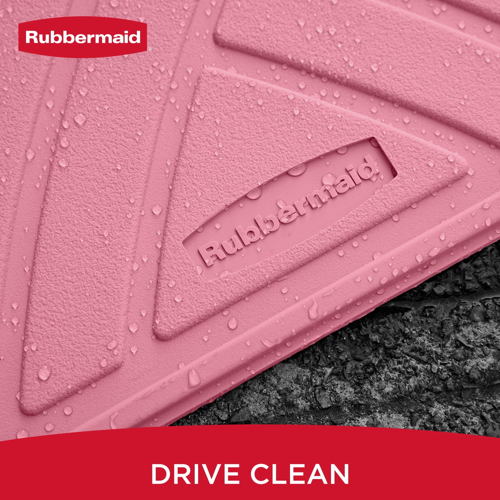 Rubbermaid Car Floor Mats Set, Lightweight Floor Mats,All-Weather Rubber  Car Mats, Non-Slip, Easy to Clean, Universal Fit for Cars, Trucks & SUVs, Pink