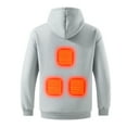 thumbnail image 3 of Mens Heated Hoodies Pullover 2025 Winter Long Sleeve Heated Sweatshirt with Light 5 Heating Zones Hooded Sweatshirt, 3 of 8