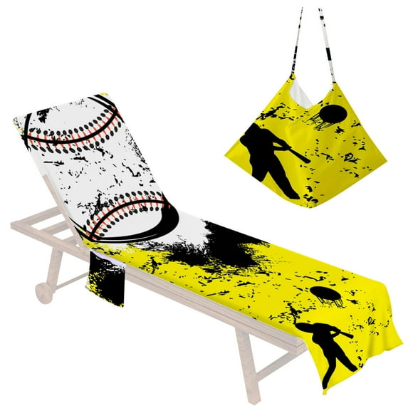 Kyusrd Offres d'Été pour Terrasse Extérieure, Housse de Chaise avec Poches Latérales, Housse de Serviette en Microfibre pour Chaise Longue pour Bain de Soleil à la Piscine, Jardin, Plage, Hôtel, Facile à Transporter