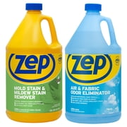 Zep Mold Stain & Mildew Stain Remover 1 Gal and Zep Air & Fabric Odor Eliminator 1 Gal Mold Stain Removal and Odor Eliminator Bundle for Bathrooms and Fabric
