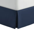 thumbnail image 2 of Mainstays Solid Pleated Navy Soft Brushed Polyester Bedskirt, King (1 Count), 2 of 5