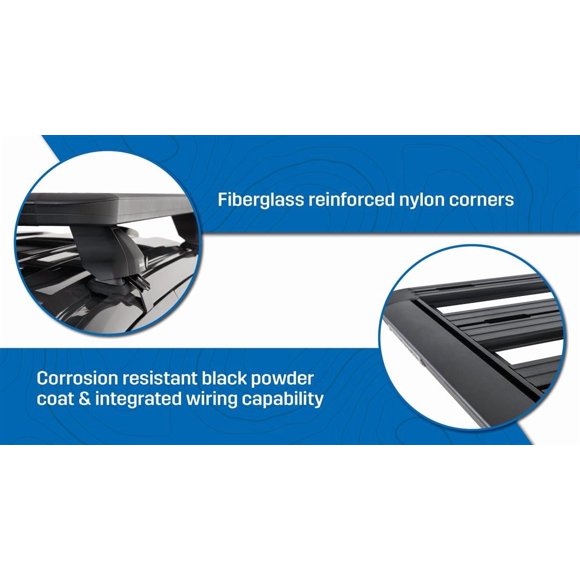 Rhino-Rack USA Roof Rack Platform ROLF2 Pioneer; Fits Rhino Rack s Roof Rack; Powder Coated; Black; Fiberglass Reinforced Nylon And Aluminum