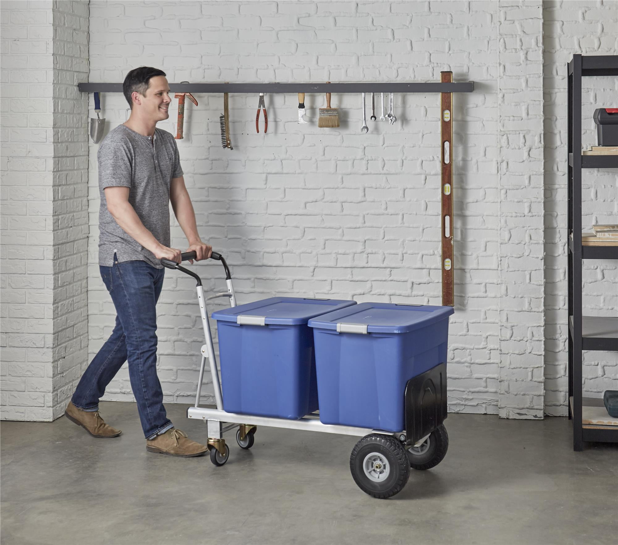 COSCO 3-in-1 Hybrid Convertible Hand Truck, Converts to Platform Cart with Foldable Toe Plate, 800/1000 lb Capacity, Durable Dolly with Aluminum/ Steel Frame, Black