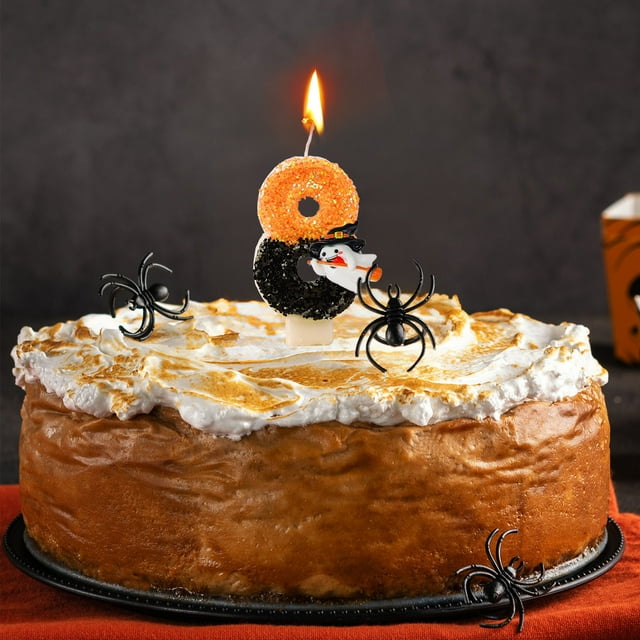 Halloween Spooky Numbered Scented Candle | Multicolor Wax Birthday Cake Decoration | Unique Ghost Shape | Halloween Party Decor | Home Living Room Dining Table Gift