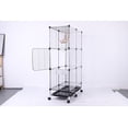thumbnail image 6 of golytefs Bird Cage Universal Wheel Metal Parrot Cage with Stand Tray Swing Ladder (Black), 6 of 9