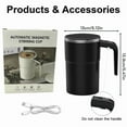 thumbnail image 2 of Intelligent Coffee Cup with Lid, 1/3 Counts Automatic Stirring Cup with Temperature Display, USB Rechargeable Stirring Cup for Coffee, Tea, Hot Chocolate, Gift, 2 of 9