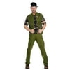5 Piece Camouflage T-Shirt with An Olive Green Vest & Pants with Headband & Arm Band, Large