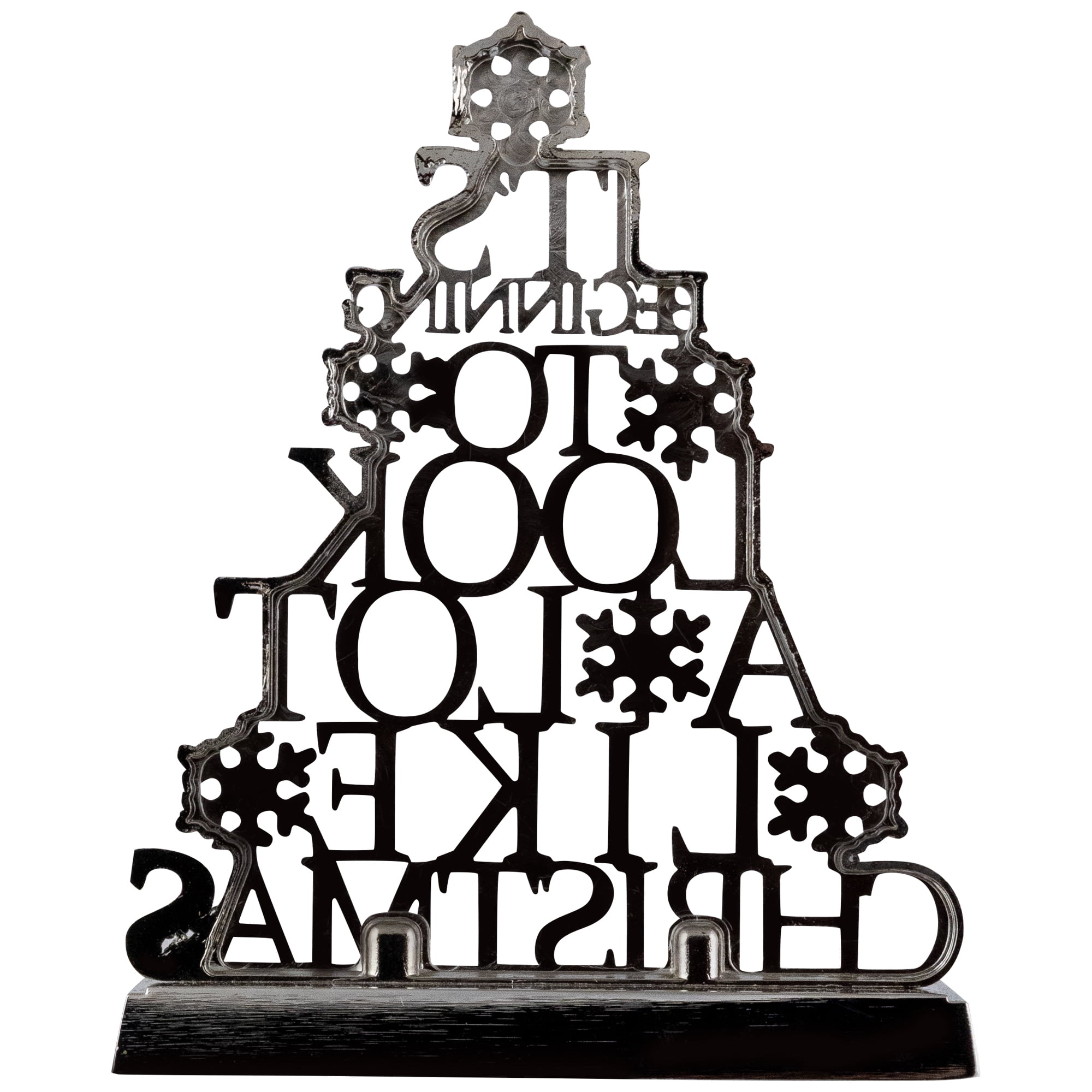 Northlight "It's Beginning to Look a Lot Like Christmas" Metal Tree Stocking Holder - 6.5"