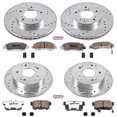 thumbnail image 3 of PowerStop Front and Rear Z26 Street Warrior Carbon-Fiber Ceramic Brake Pad and Drilled and Slotted Rotor Kit Fits: ACURA Select Models K707-26, 3 of 9