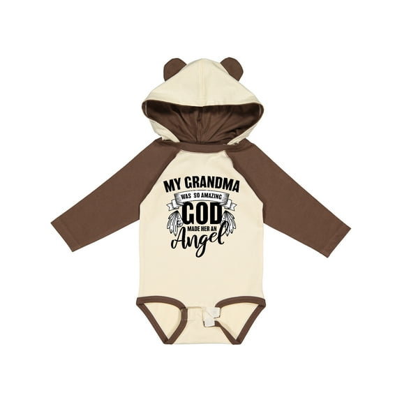 Inktastic My Grandma Was So Amazing God Made Her an Angel Boys or Girls Long Sleeve Baby Bodysuit