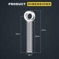 thumbnail image 2 of Uxcell Machine Shoulder Lift Eye Bolt (M6x35) 20Pcs, 304 Stainless Steel 18-23 Silver Fisheye Bolt, Rigging for Pipeline Gate Valves, Construction Steel Pipes & Home Renovation, 2 of 7
