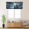 thumbnail image 2 of Wolf Kitchen Valance Curtains Wildlife Animal Forest Mountain Nature Landscape Window Valance for Living Room Bathroom Bedroom, Kitchen Valance Rod Pocket Window Decor Curtain 54 by 18 in, 1 Panel, 2 of 6
