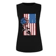 thumbnail image 4 of Honeeladyy Summer Women American Flag Tank Tops USA Flag Stars Stripes Printed Sleeveless T-Shirt Tee Tops, 4 of 4
