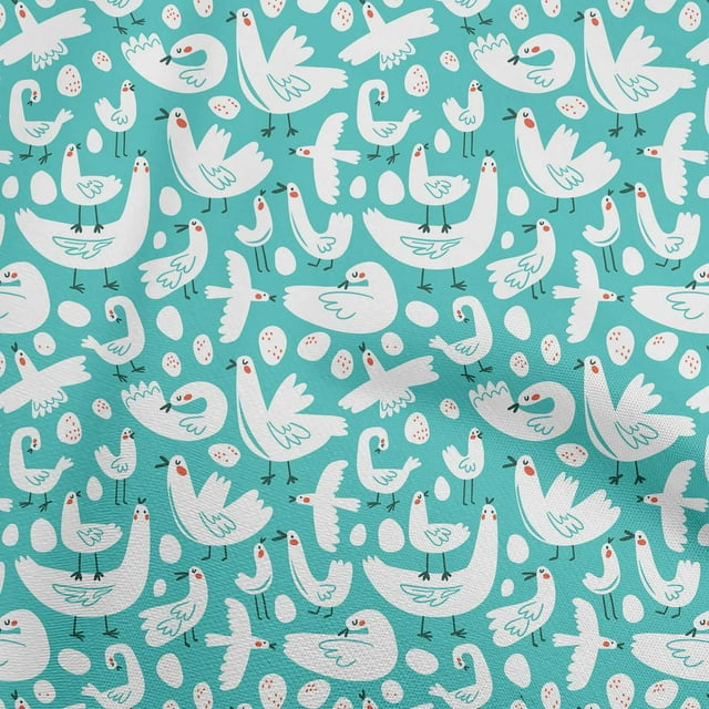 oneOone Tissu Jersey Coton Vert Sarcelle Poussiéreux Matériel de Robe Imprimé Tissu au Mètre 58 Pouces de Large