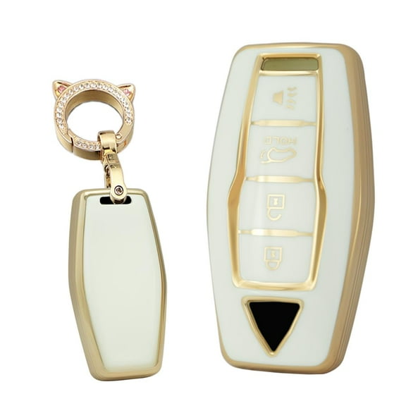 New Key Shells Key Fob Cover Fit for Mitsubishi Outlander 2021 2022 2023 TPU Key Cover Accessories 4 Button Keychain