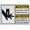 Warning Sign 4, variant on Industrial Caution Sign Machine Safety Sign (Rotating shaft hazard Keep body, hands, hair, clothes, away rotating parts will injure or kill) 8 in" x 12 in" Indoor Outdoor Safety SIgn