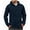 Navy, variant on WREESH Fashion Winter Jacket Men'S Solid Color Pocket Zipper Long Sleeved Sportswear Jacket Olive Green