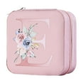 thumbnail image 1 of Bdday P U Simples Storage Jewelry Box 26 Printed Letter Jewelry Box Portable Jewelry Storage Box Earrings Ring Box, 1 of 4