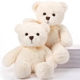thumbnail image 1 of Peluche Hyden de peluche con forma de oso de peluche, paquete de 2 unidades, 45 cm, con lazo, blanco, 1 of 7