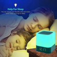 thumbnail image 4 of Lámpara de noche con despertador, altavoz Bluetooth, luz nocturna, regulable, RGB, cambio de color, LED, altavoz inalámbrico, luz de ambiente, 4 of 5