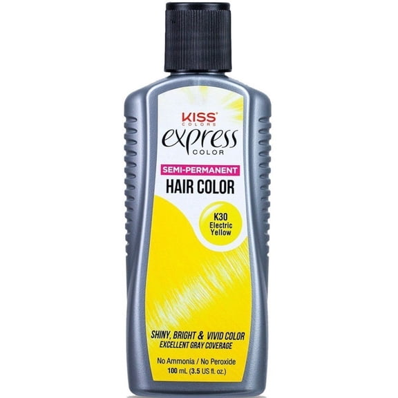 Kiss Express Color #K30 Semi-Permanent Electrc Yellow 3.5 Ounce (100ml) - (Pack of 2)