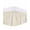 Cream, variant on Sage Green Bed Skirt Queen Size, Farmhouse Sage Green Decor Wrap Around Bed Skirting with Adjustable Elastic Strap, Dust Ruffle Pleated Bedskirts 16 Inch Drop for Bedroom Queen Beds