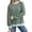 4# Green, variant on Striped Mock Neck Sweatshirt For Women Oversized Pullover Tops 2026 Long Sleeve Sweatshirts Soft Ribbed Trim Knit Material Casual Fall Winter Fashion Clothes Vacation