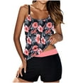 thumbnail image 7 of Fanxing Womens Plus Size Tankini Bathing Suits Tummy Control Swim Seaside Beach Casual Two Piece Slimming Swimsuits Multicolor,M, 7 of 7