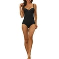 thumbnail image 2 of Unique Bargains Women's Straps Leotard Tummy Slimmer Bodysuit Shapewear with Bra S Black, 2 of 5