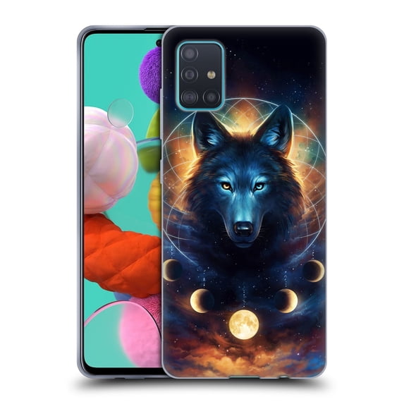 Head Case Designs Officially Licensed Jonas "JoJoesArt" Jödicke Wildlife 2 Dreamcatcher Wolf Soft Gel Case Compatible with Samsung Galaxy A51 (2019)