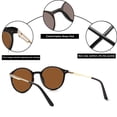thumbnail image 3 of SUNVOES Polarized Round Vintage for Men Women Fashion Sunglasses Gold/Black, 3 of 10