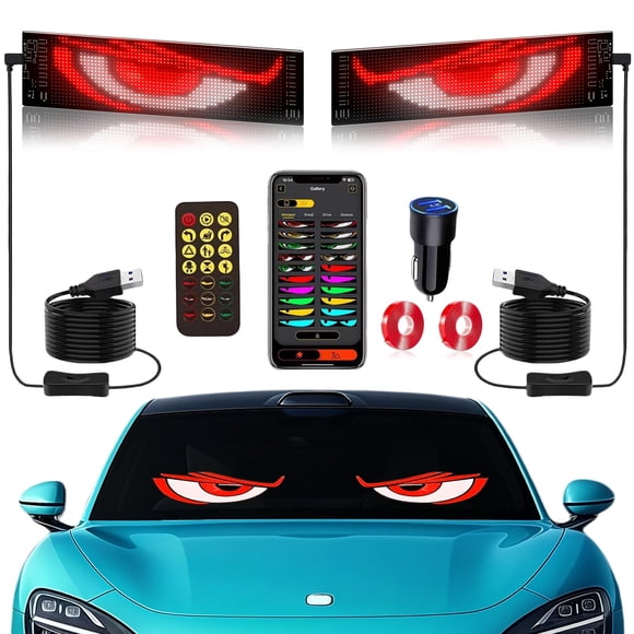 Ojos LED para parabrisas de coches y camiones YOUBISON Devil Eyes