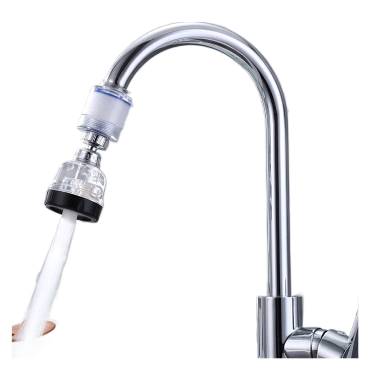 Rotating Faucet Filter Kitchen Chlorine Removal Tap Aerator Anti-splash Bathroom Water Saving Tap Nozzle Water Purification ,Easy to Use