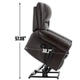 thumbnail image 5 of Power Lift Recliner Chair Heat Massage Dual Motor Infinite Position Up to 350 LBS, Genuine Leather, 5 of 5