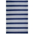 thumbnail image 3 of FH Home Machine Washable Area Rug - Hand Woven, Stain Resistant, Pet Friendly - Premium Recycled Polyester Yarn - Stripes - Kitchen, Bathroom, Laundry Room - Mariona Stripe - Blue/White - 3 x 5 ft, 3 of 7
