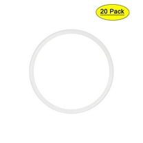 Uxcell 25mm OD 22mm ID 1.5mm Width Silicone Seal O-Rings White 20 Pack