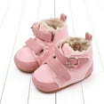 thumbnail image 2 of Xiaoxatg Versatile Solid Baby Sneakers for Winter - Thickened Soft Sole Warm Short Boots for Children Ideal for Girls and Boys 9-12 Months Pink, 2 of 5