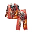 thumbnail image 1 of Fotbe Space Skeleton Art Pijama de Hombre con Estampado de Manga Larga, Conjunto de 2 Piezas, Ropa de Dormir Suave y Cómoda con Bolsillos-Medium, 1 of 7