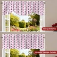 thumbnail image 5 of White Pink Striped Tie Up Valance for Windows, Simple Black Bows Red Bow Adjustable Rod Pocket Tie Up Valance Curtains Window Treatment for Kitchen Bathroom Bedroom 42 X 12 Inch, 5 of 9