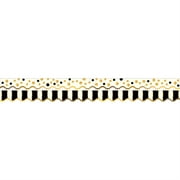 Barker Creek Double-Sided Scalloped Border, Gold Bars, for Bulletin Boards, Reception Areas, Halls, Break Rooms, Office, School, Home Learning Decor, 2.25 x 39 (902)