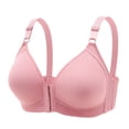 thumbnail image 1 of Fvwitlyh Bralettes For Women Women Lace Back Button Shaping Cup Adjustable Shoulder Strap Large Size Underwire Bra Rose Gold,46, 1 of 3