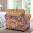 thumbnail image 6 of FKELYI Bohemian Flower Print Stretch Armchair Slipcover 2 Pcs Couch Covers Anti-Dust Furniture Protector Washable Spandex Sofa Cover with Individual Cushion Cover, 6 of 7