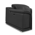 thumbnail image 4 of Dark Gray Power Reclining Loveseat with Chrome Accents / Stylish and Comfortable Seating, 4 of 5