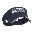 thumbnail image 4 of Brooklyn Embroidered Sandwich Bill Visor - Navy White OSFM, 4 of 5